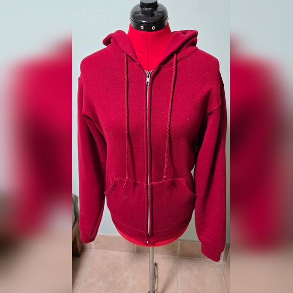 Russell Athletic Men's Dri Power Hooded Zip-Up Sweatshirt (S) (Cardinal Red) - Picture 1 of 3